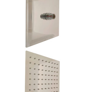 Soffione doccia acciaio inox quadro